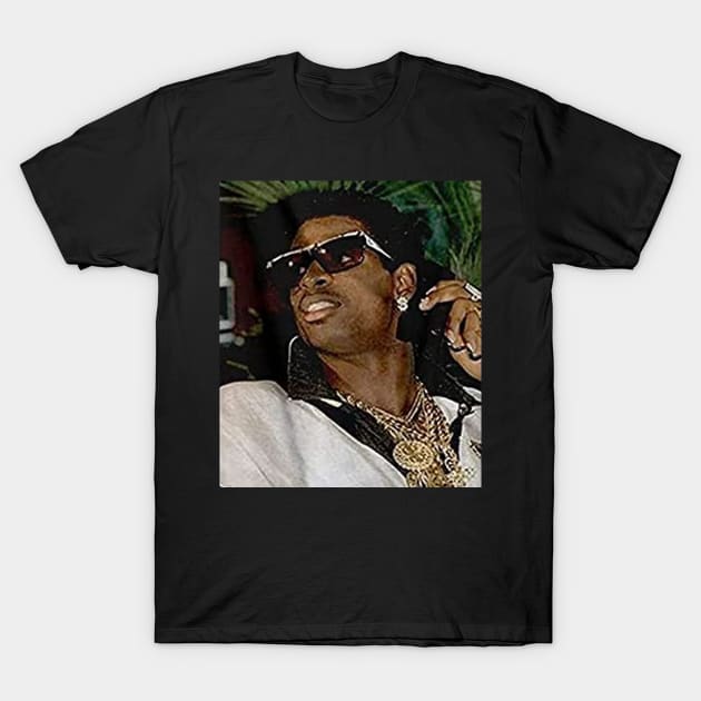 Deion Sanders - Prime Time T-Shirt by Sarah Agalo